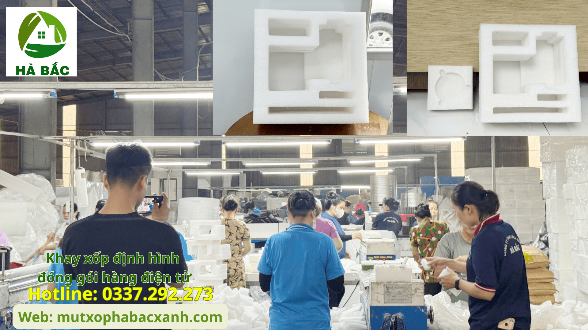 Khay xốp định hình đóng gói hàng điện tử tại KCN VSIP – Bắc Ninh