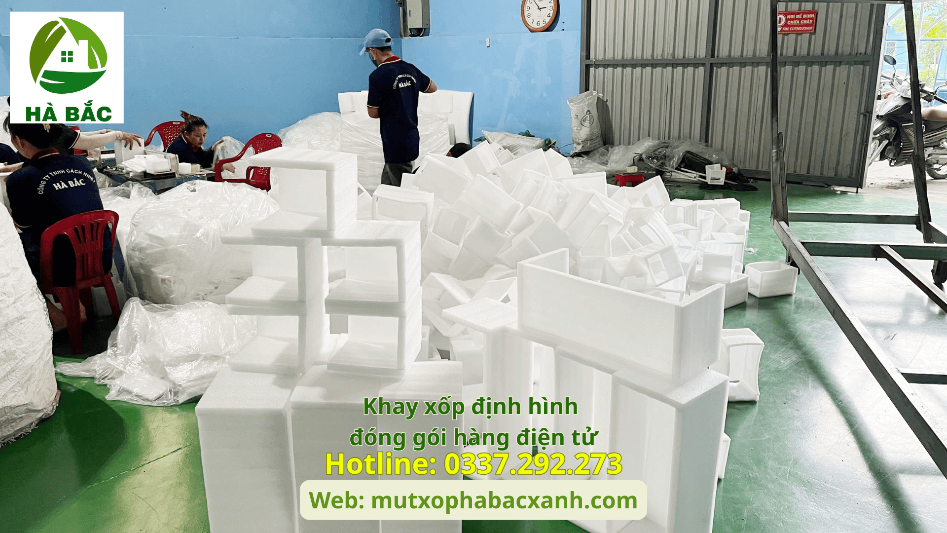 Khay xốp định hình đóng gói hàng điện tử tại KCN VSIP - Bắc Ninh
