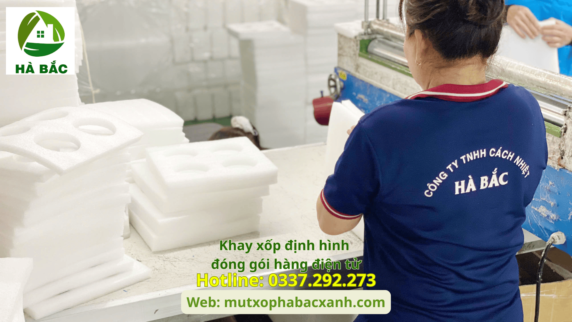 Khay xốp định hình đóng gói hàng điện tử tại KCN VSIP - Bắc Ninh