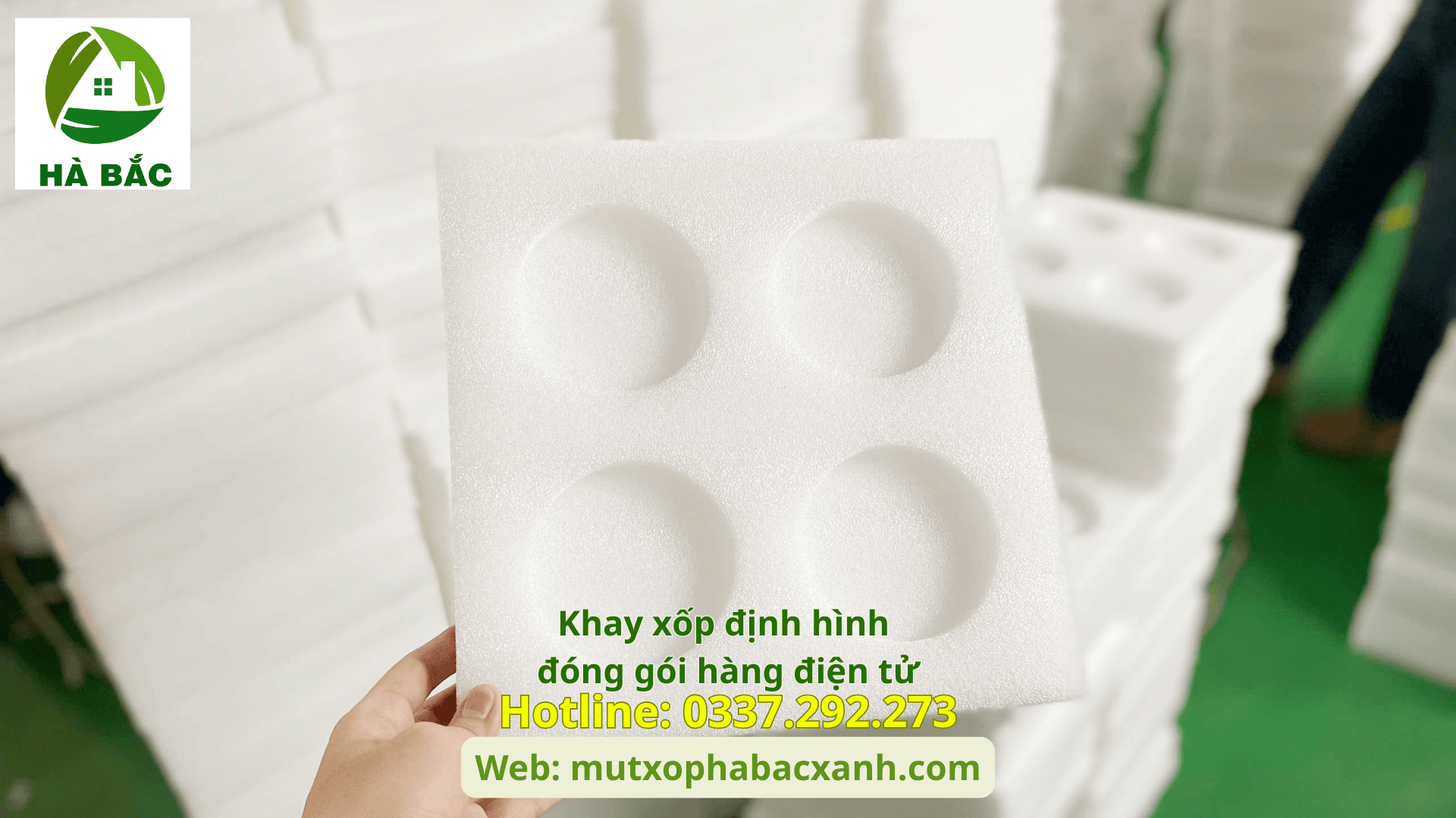 Khay xốp định hình đóng gói hàng điện tử tại KCN VSIP - Bắc Ninh