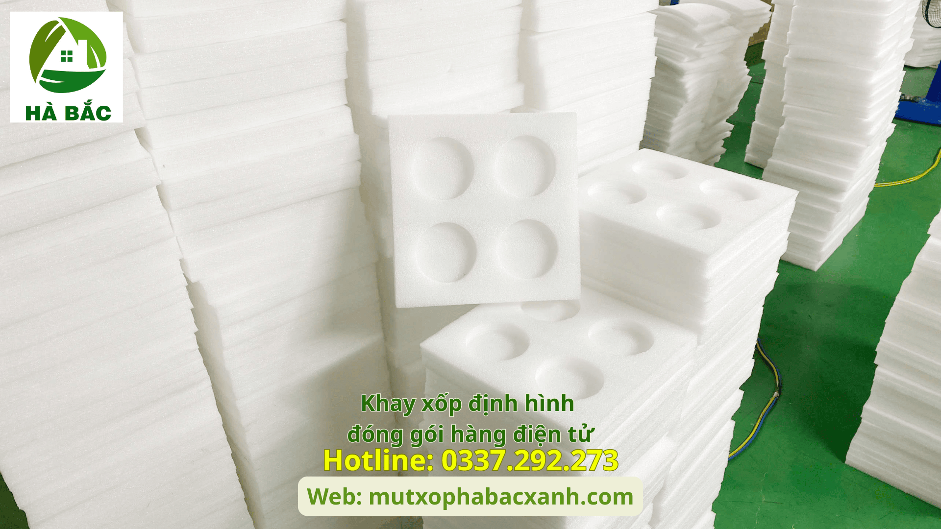 Khay xốp định hình đóng gói hàng điện tử tại KCN VSIP - Bắc Ninh