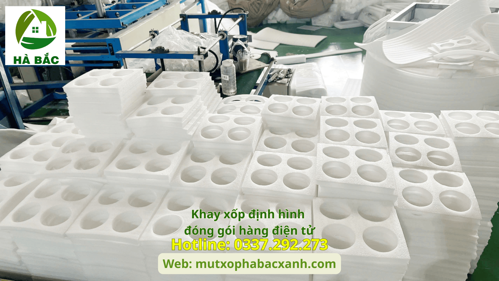 Khay xốp định hình đóng gói hàng điện tử tại KCN VSIP - Bắc Ninh Khay xốp định hình đóng gói hàng điện tử tại KCN VSIP - Bắc Ninh