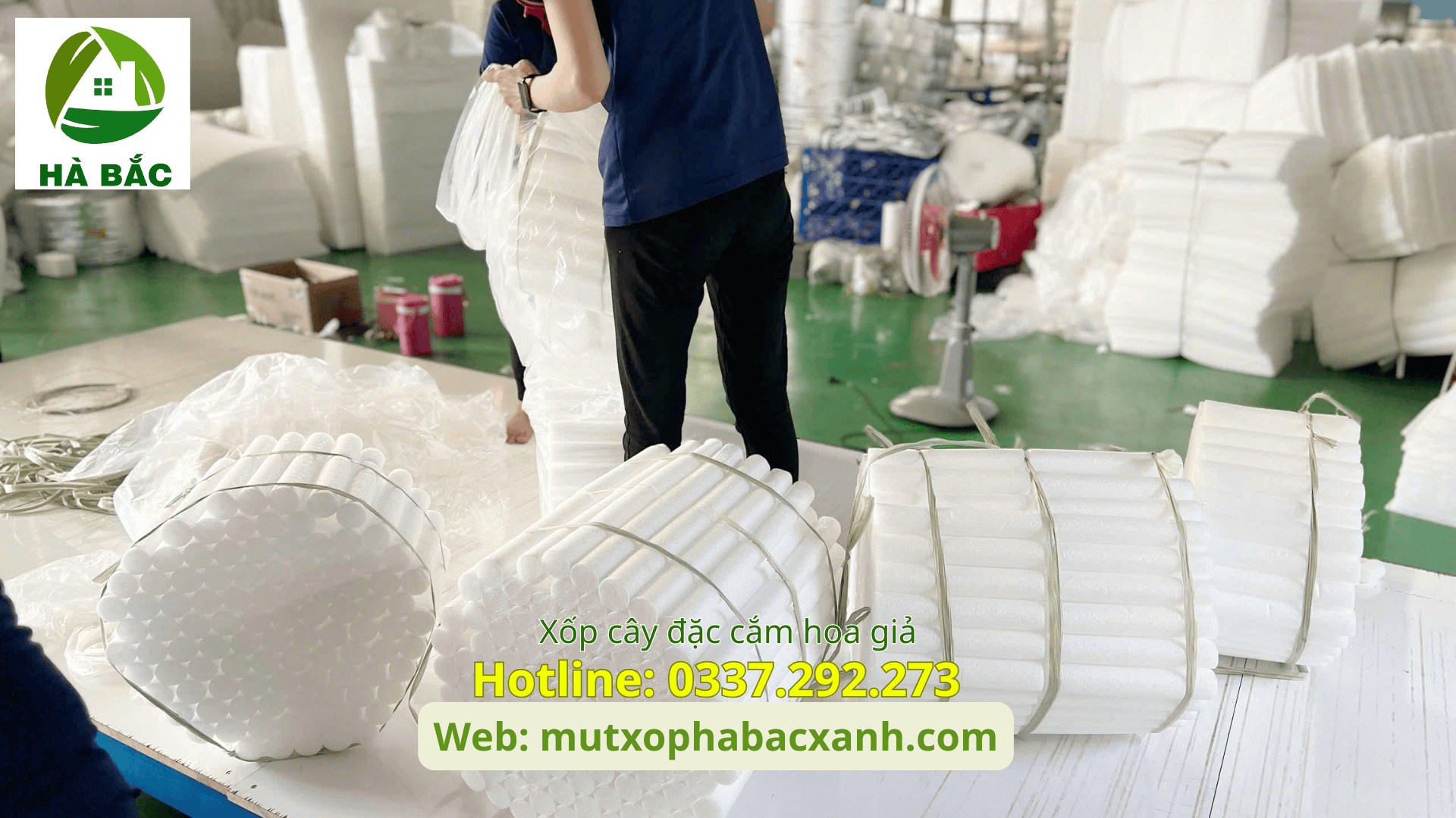 Xốp cây đặc cắm hoa giả, nhà máy sản xuất xốp cây đặc cắm hoa giả tại Thanh Xuân-Hà Nội