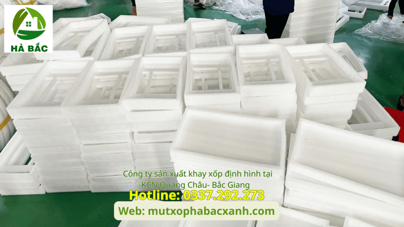 Khay xốp định hình, công ty sản xuất khay xốp định hình tại KCN Quang Châu- Bắc Giang