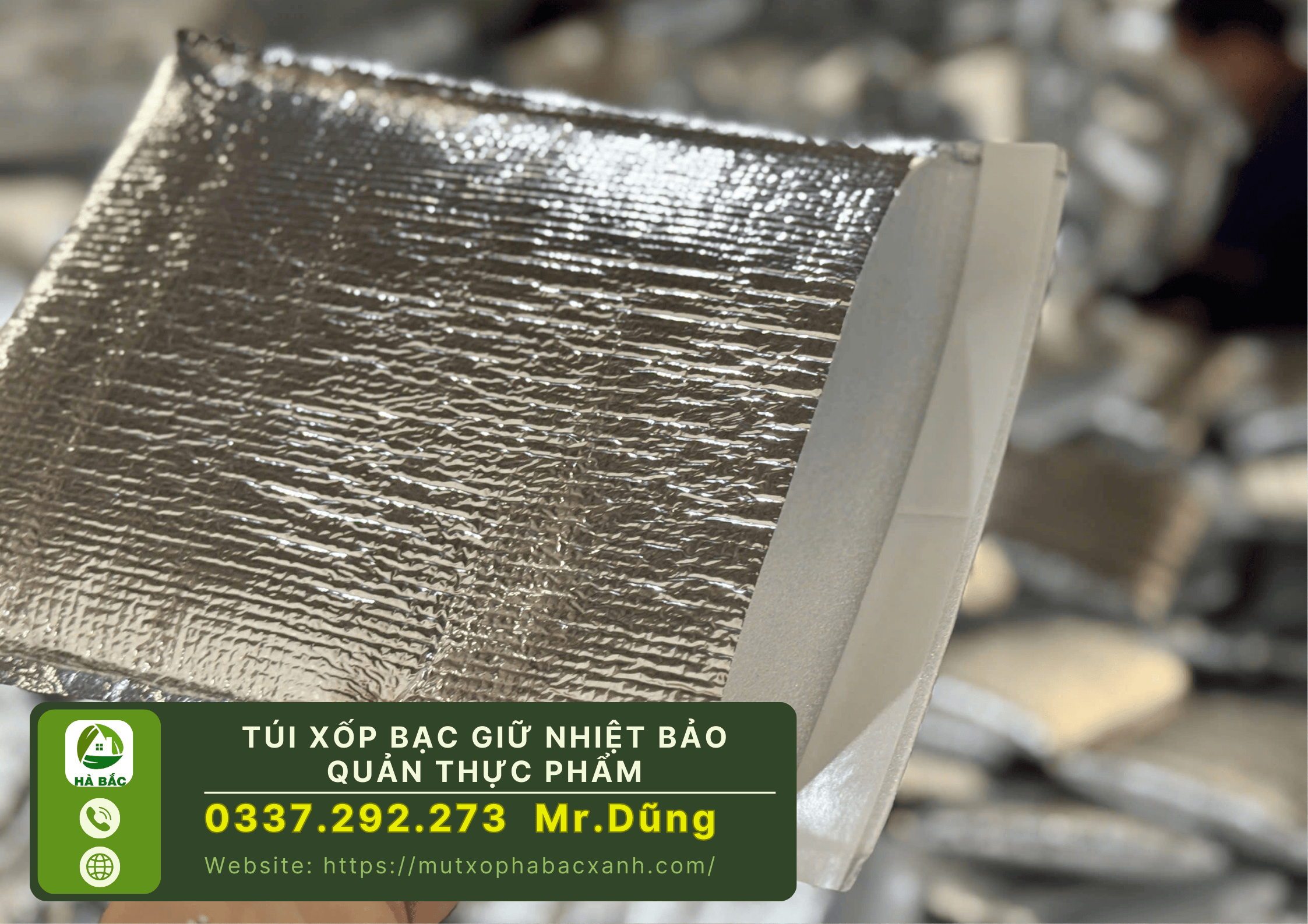 túi xốp bạc giữ nhiệt bảo quản thực phẩm