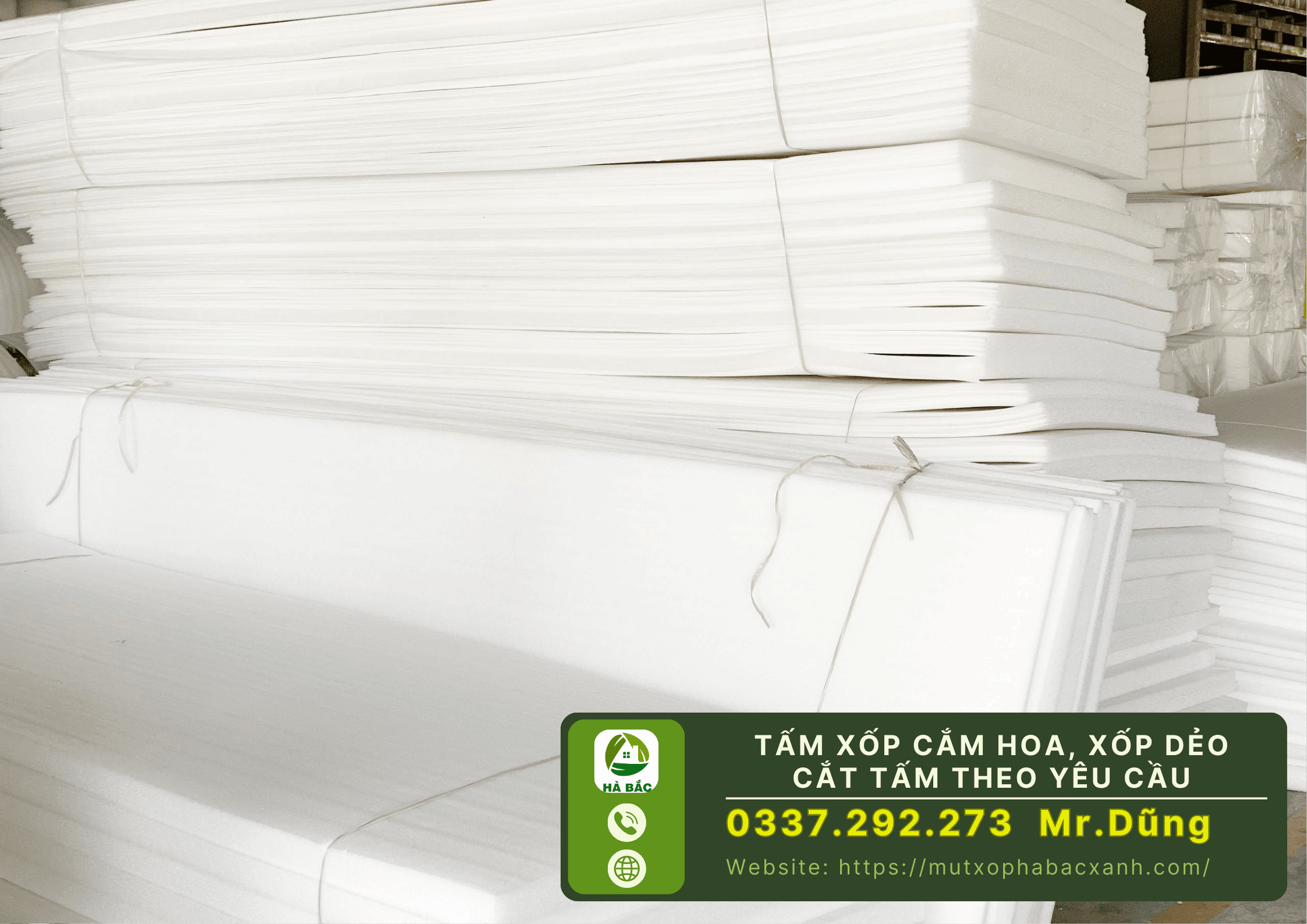 Tấm xốp cắm hoa, xốp dẻo cắt tấm theo yêu cầu tại Tân Uyên - Bình Dương