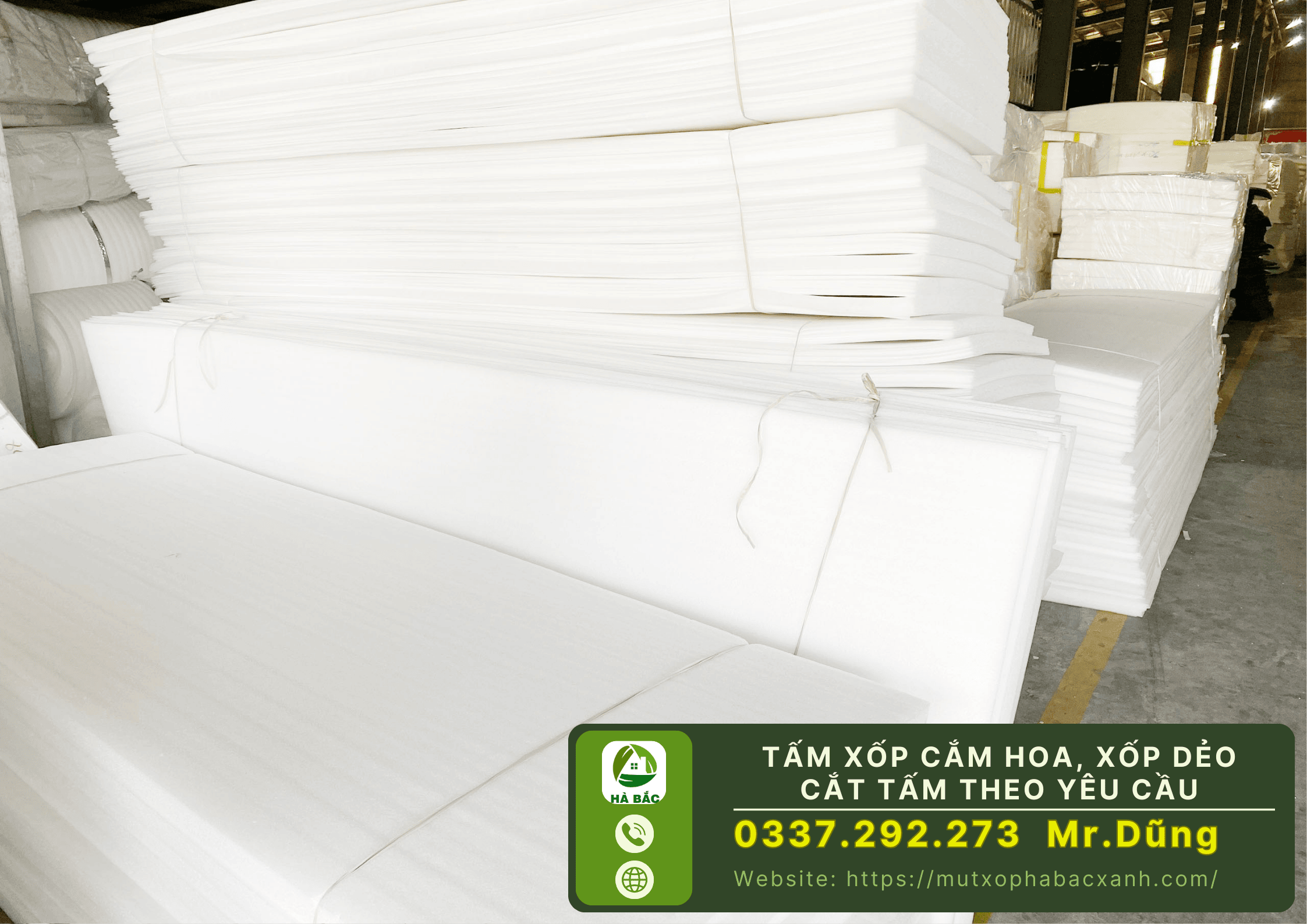 Tấm xốp cắm hoa, xốp dẻo cắt tấm theo yêu cầu tại Tân Uyên - Bình Dương