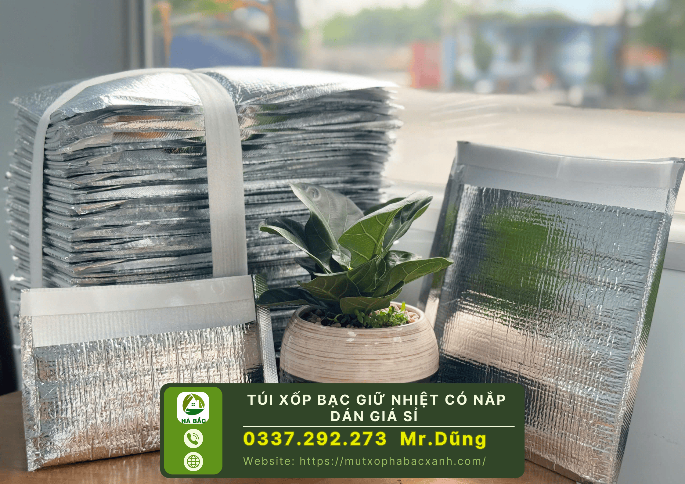 Túi xốp bạc giữ nhiệt có nắp dán giá sỉ tại TP.HCM