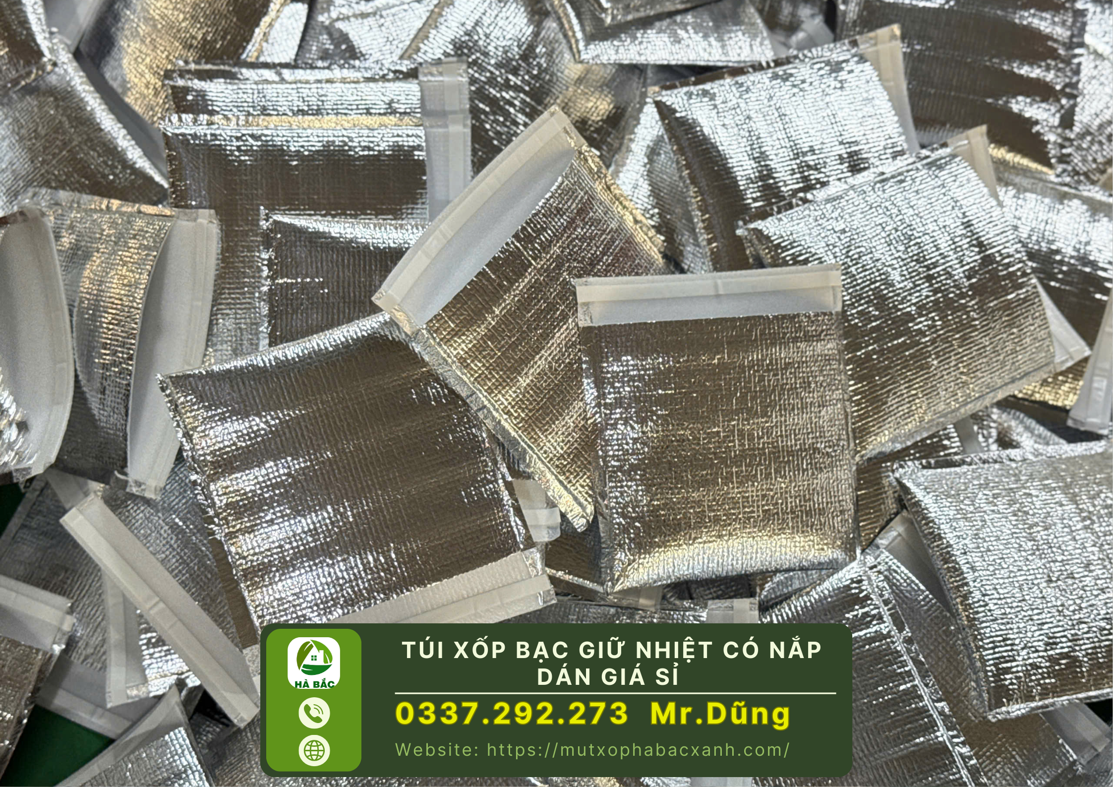 Túi xốp bạc giữ nhiệt có nắp dán giá sỉ tại TP.HCM 