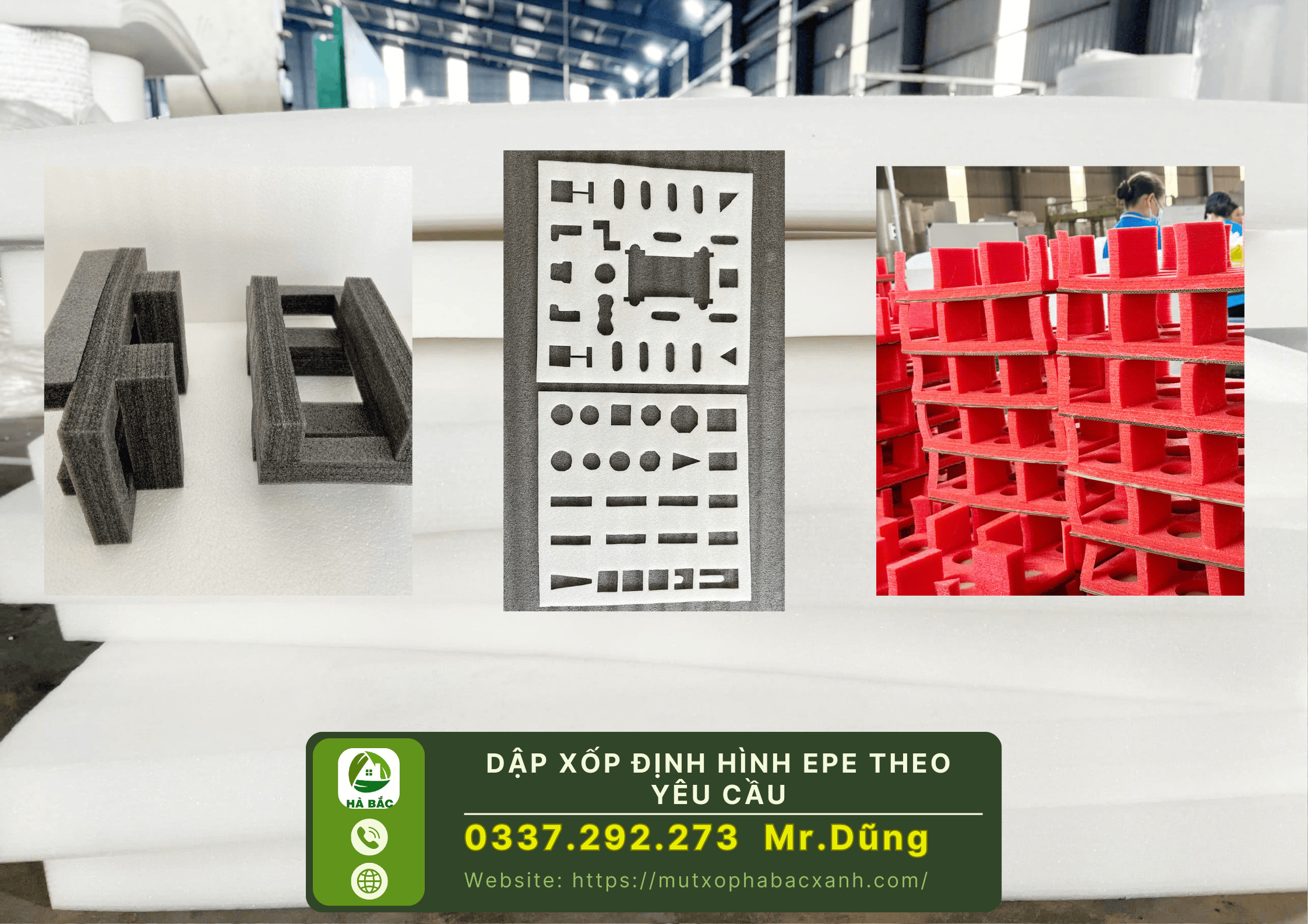 Dập xốp định hình EPE theo yêu cầu tại Dĩ An - Bình Dương