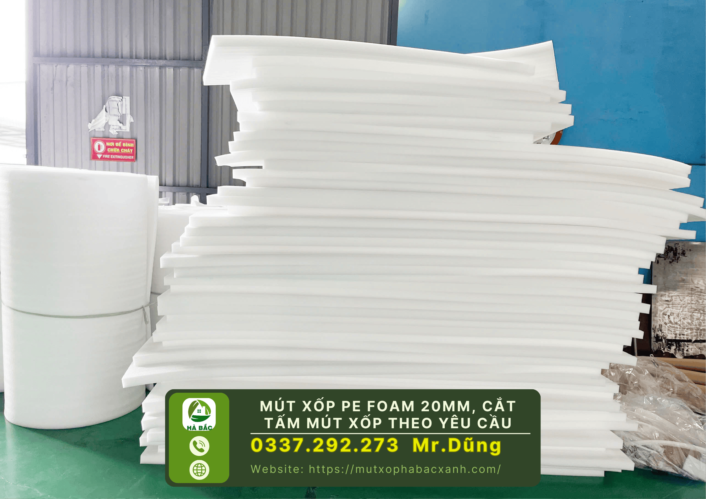 Mút xốp pe foam 20mm, cắt tấm mút xốp theo kích thước yêu cầu tại Bắc Giang 