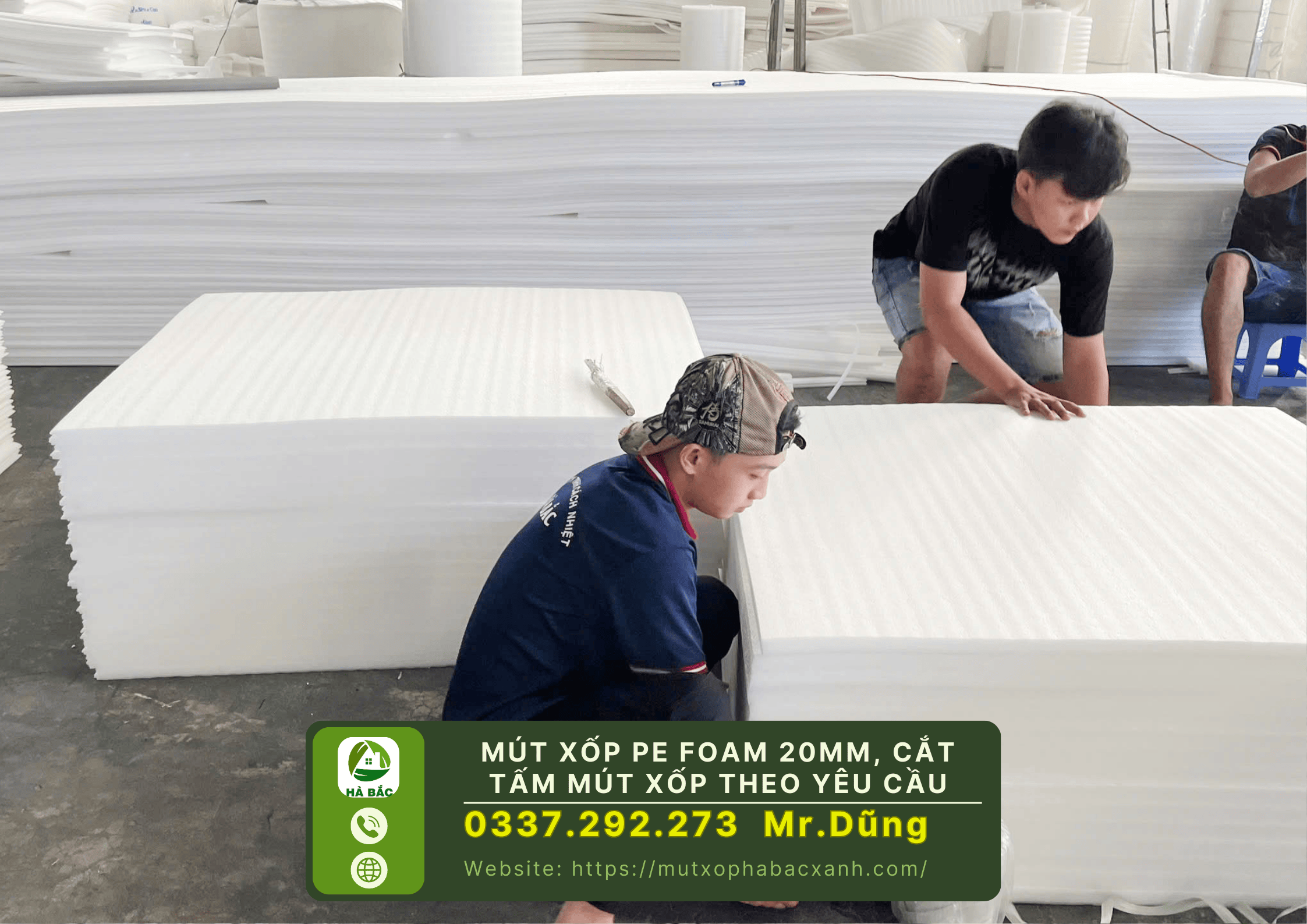 Mút xốp pe foam 20mm, cắt tấm mút xốp theo kích thước yêu cầu tại Bắc Giang 