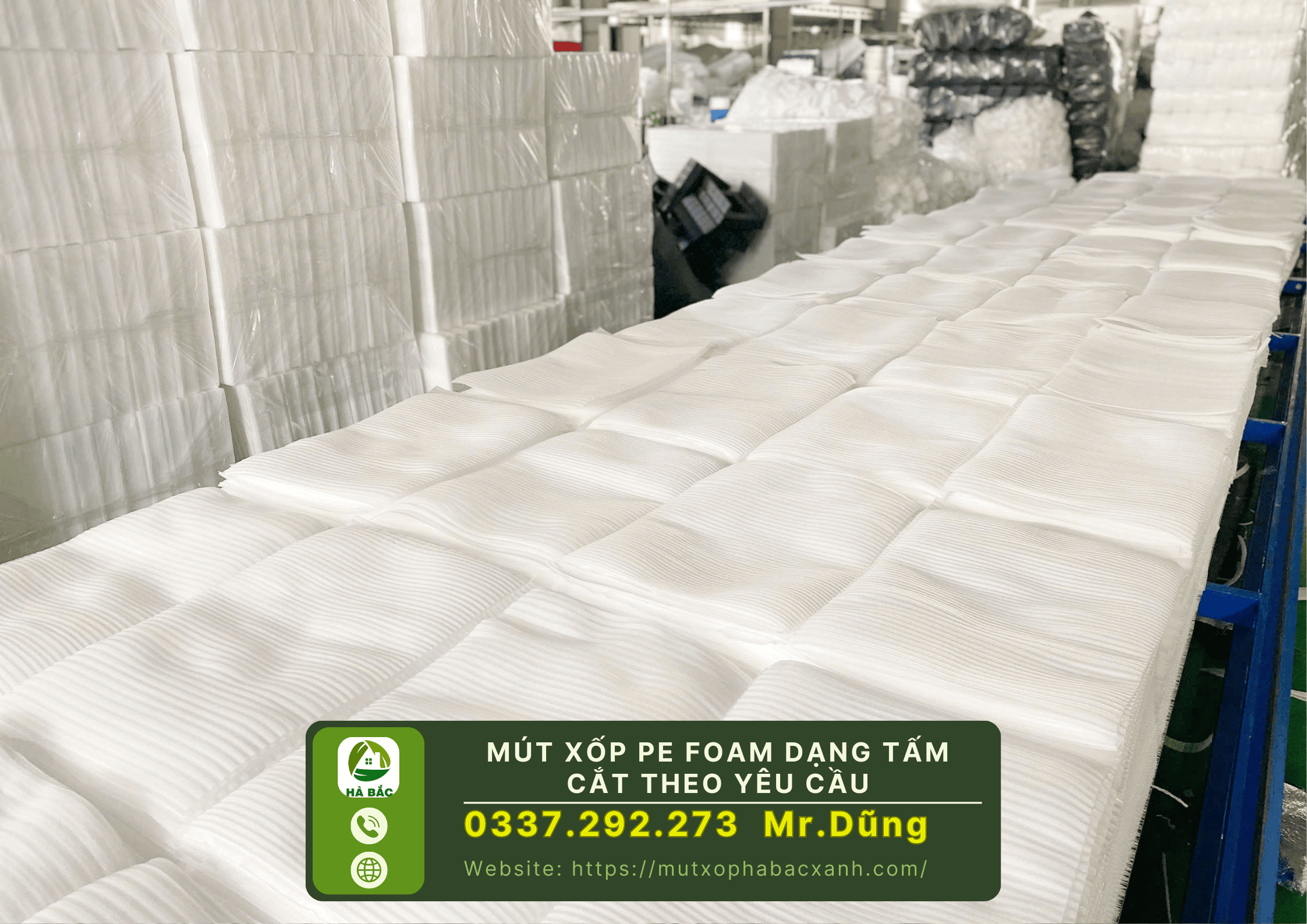 Mút xốp pe foam dạng tấm cắt theo yêu cầu tại Bình Dương