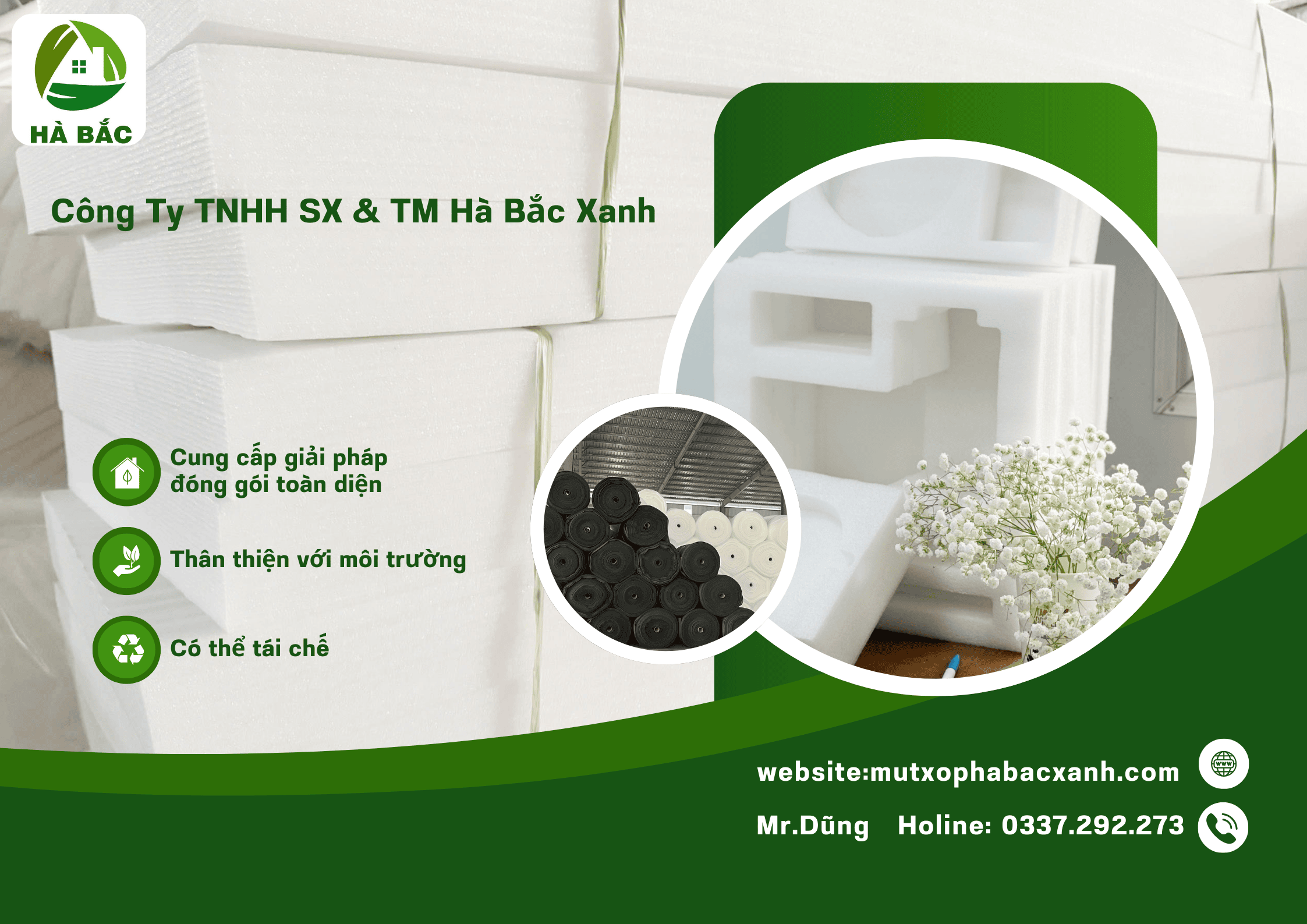 Công Ty TNHH SX & TM Hà Bắc Xanh, Công ty sản xuất mút xốp Pe Foam