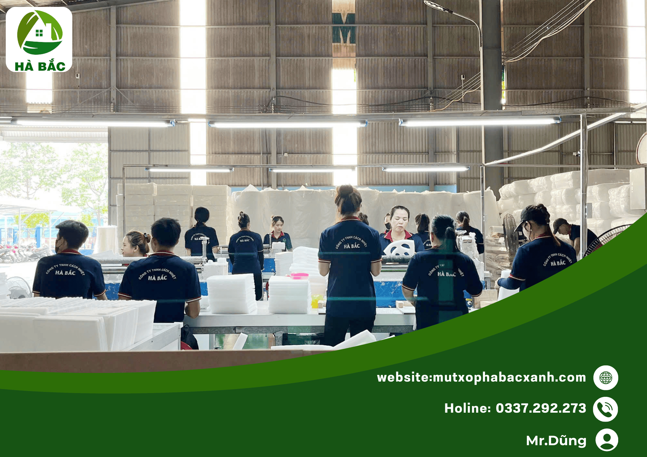 Công Ty TNHH SX & TM Hà Bắc Xanh, Công ty sản xuất xốp định hình