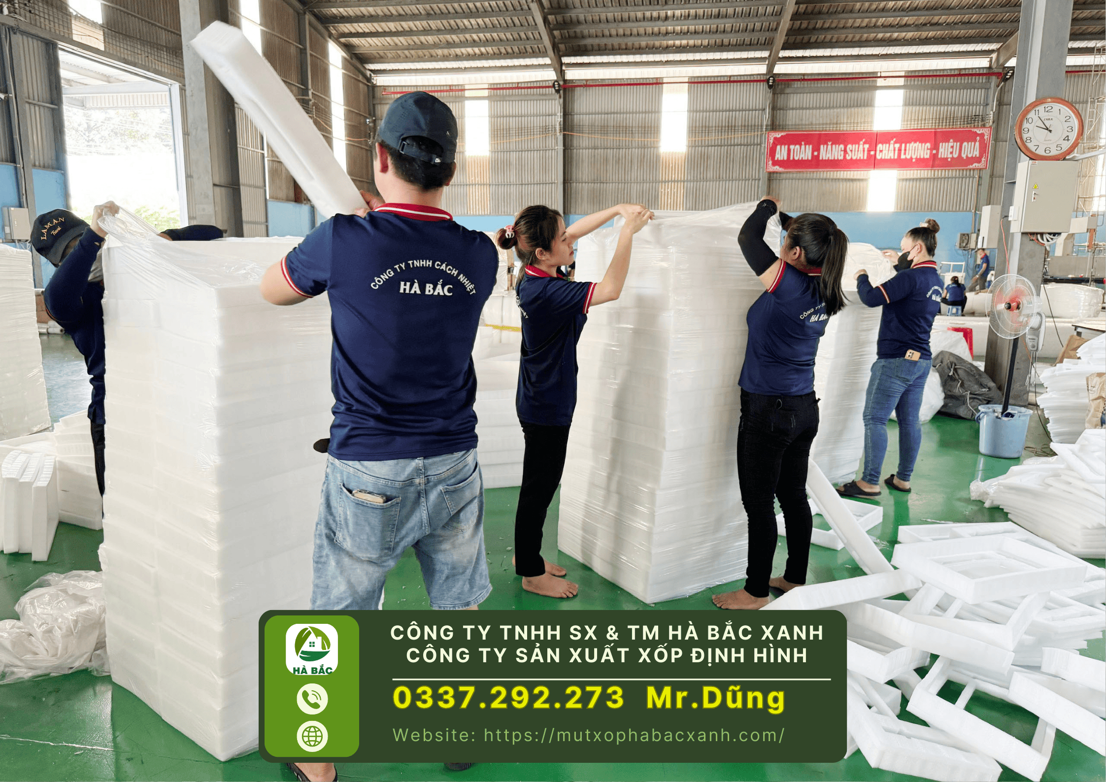Công Ty TNHH SX & TM Hà Bắc Xanh, Công ty sản xuất xốp định hình