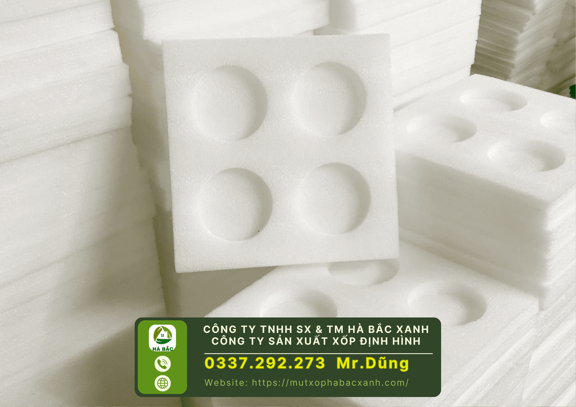 Công Ty TNHH SX & TM Hà Bắc Xanh, Công ty sản xuất xốp định hình