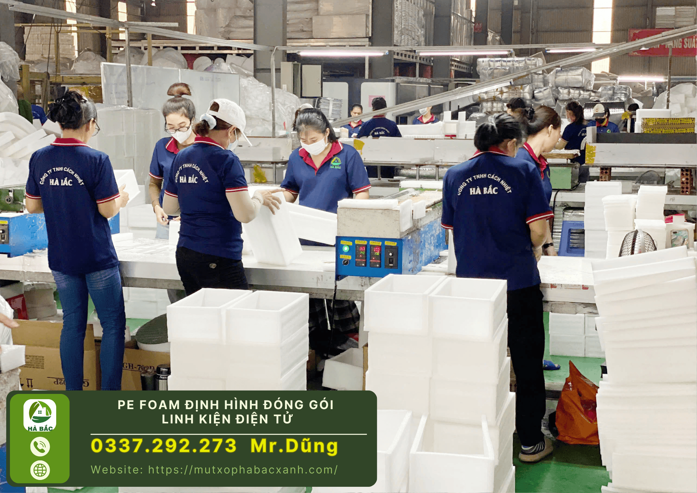Pe Foam định hình đóng gói linh kiện điện tử, nhà máy gia công xốp định hình tại Bắc Ninh