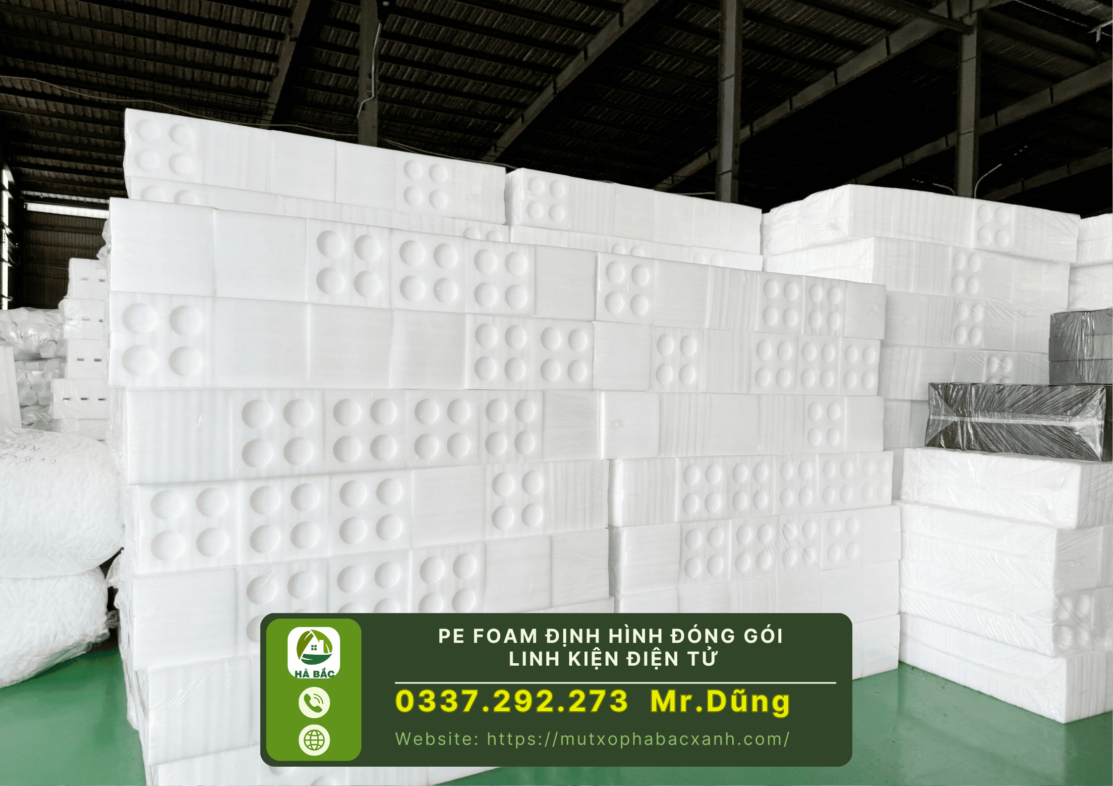Pe Foam định hình đóng gói linh kiện điện tử, nhà máy gia công xốp định hình tại Bắc Ninh