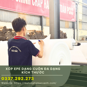 Xốp EPE dạng cuộn bọc quấn sản phẩm