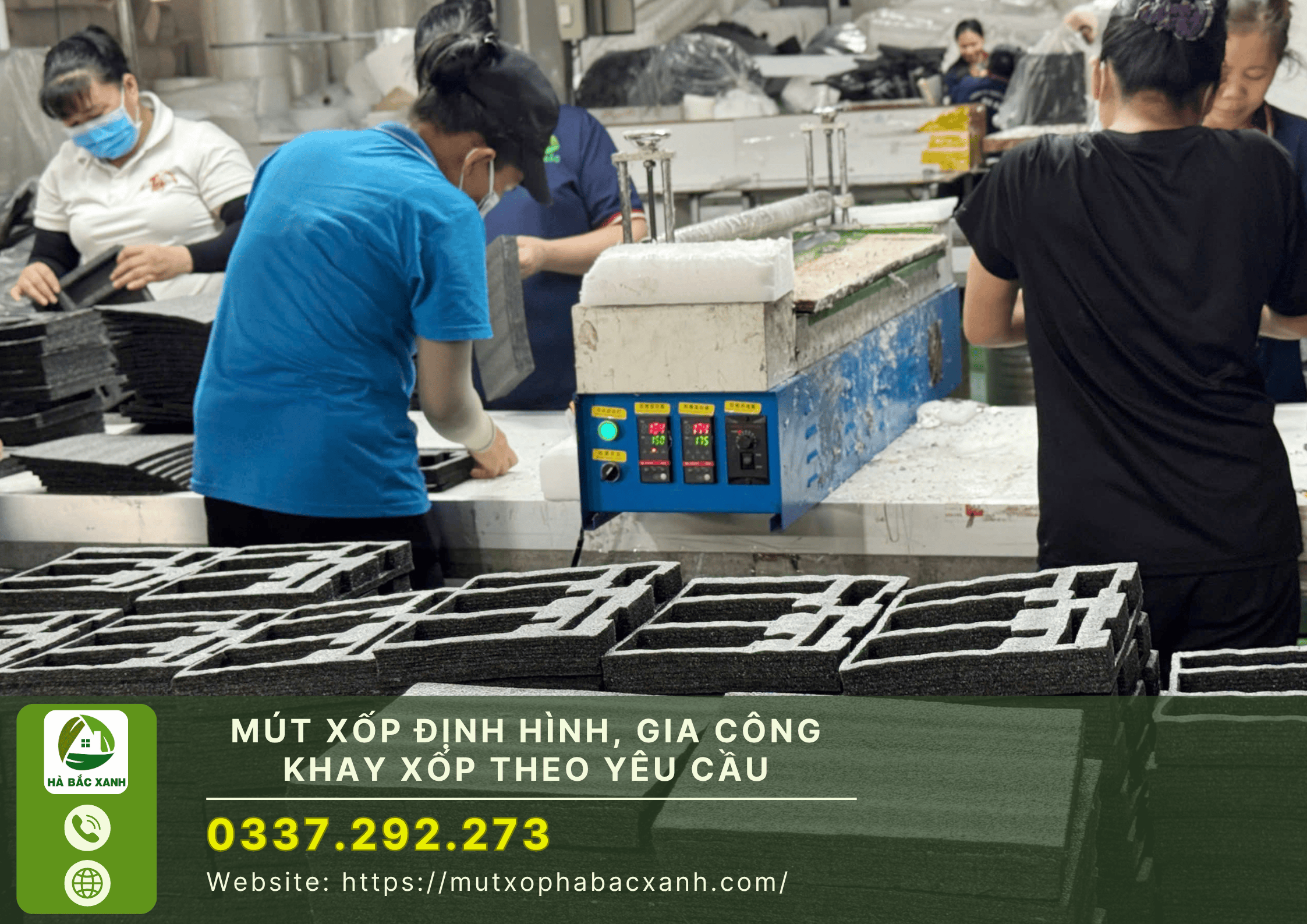 Nhận làm mút xốp định hình, gia công khay xốp theo yêu cầu tại Bắc Ninh
