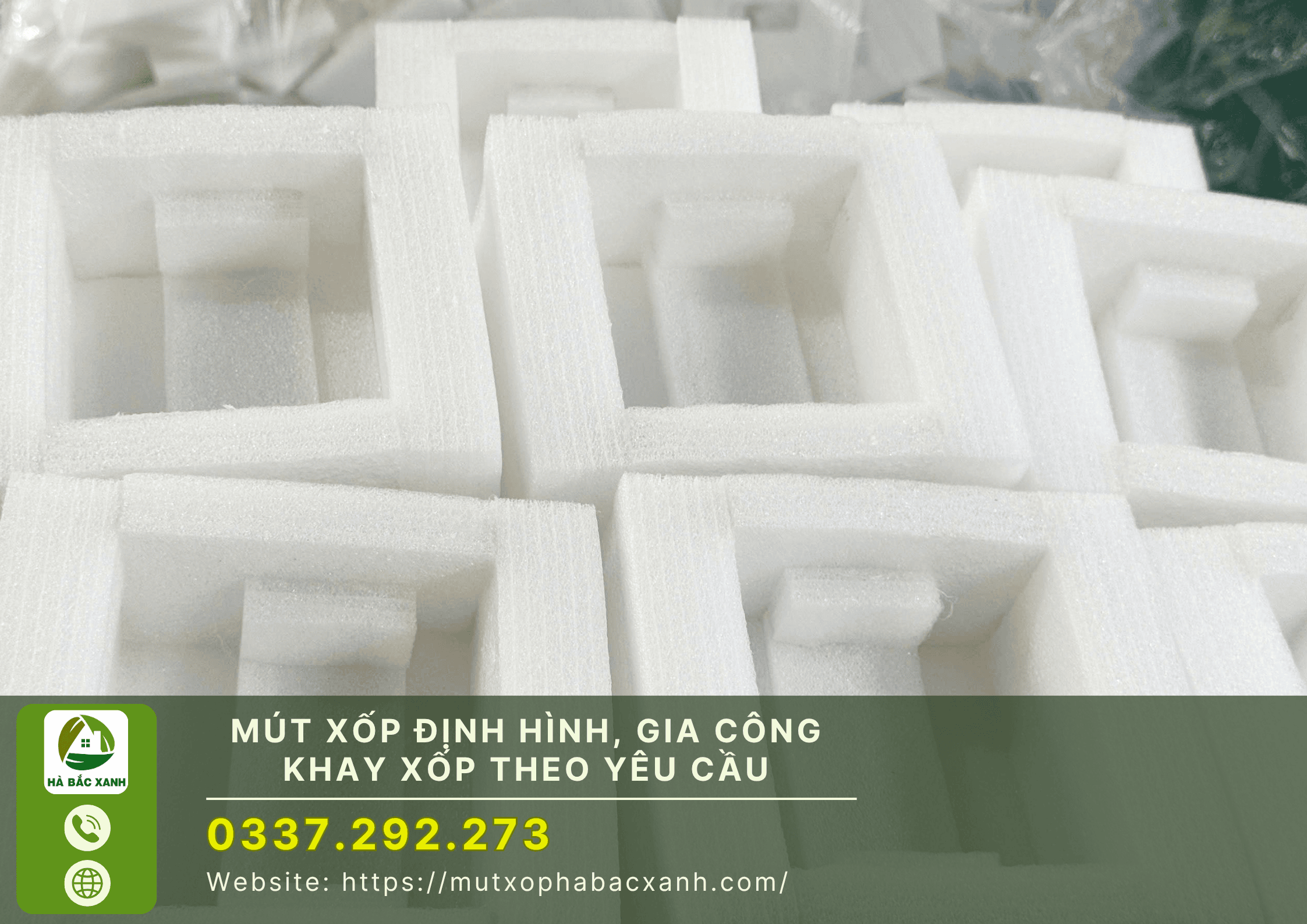 Nhận làm mút xốp định hình, gia công khay xốp theo yêu cầu tại Bắc Ninh